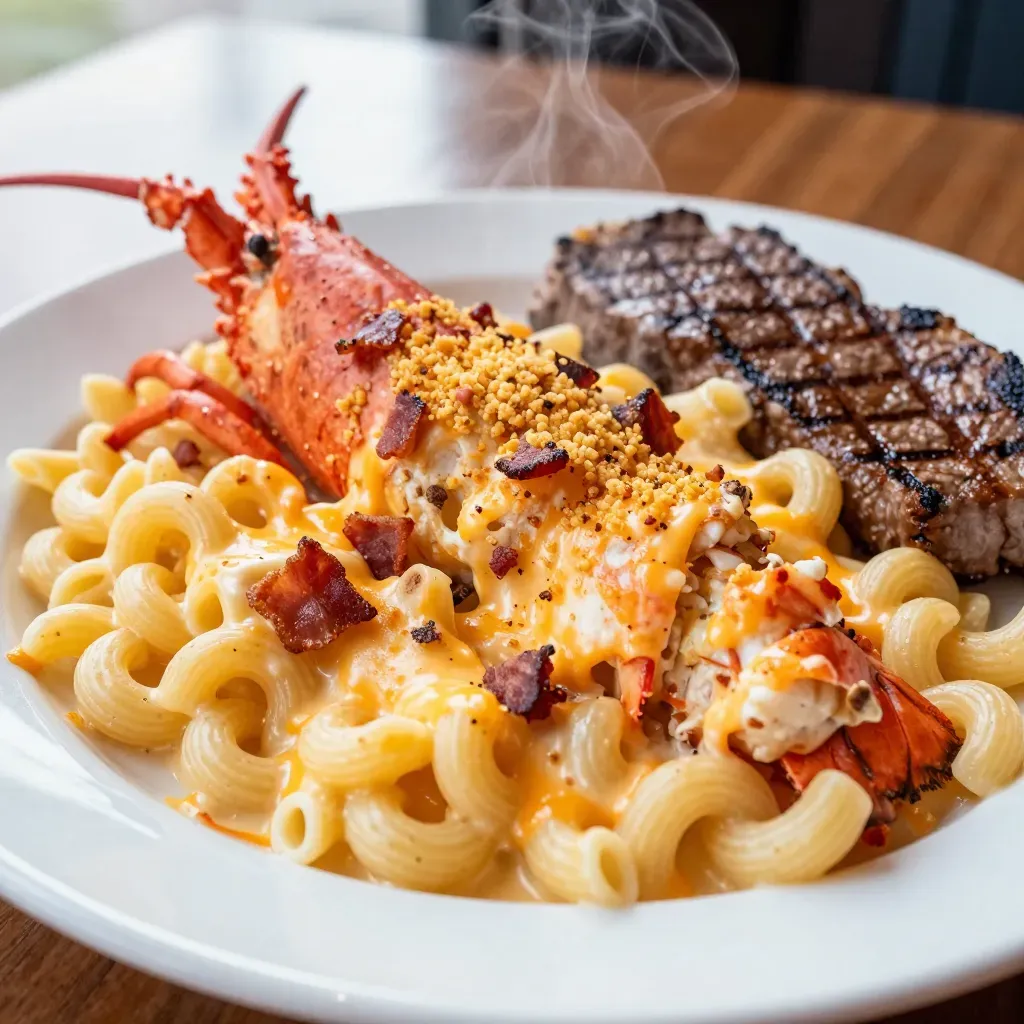 Copycat Outback Lobster Mac and Cheese Recipe | Creamy Bacon