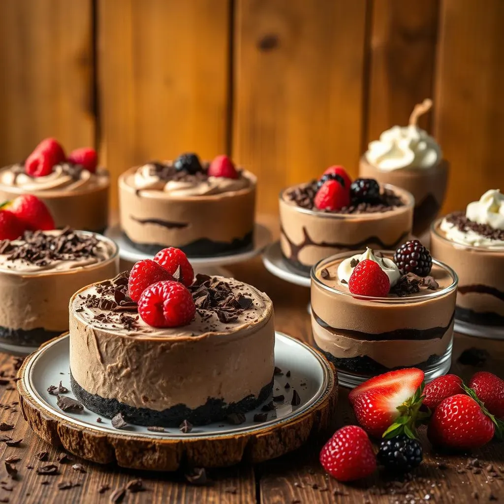 Decadent Chocolate Cottage Cheese Cheesecakes and Puddings