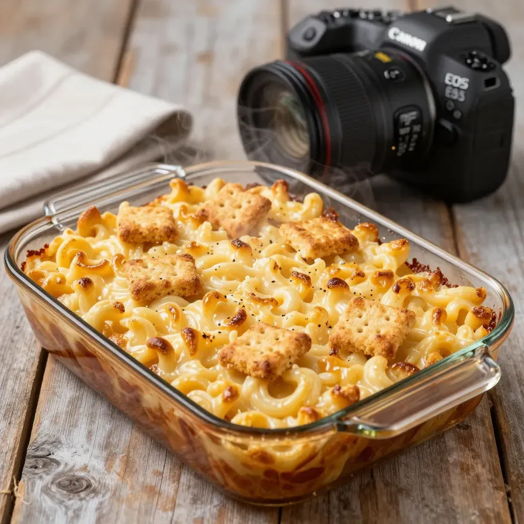 Easy Baked Mac and Cheese with Ritz Crackers Recipe