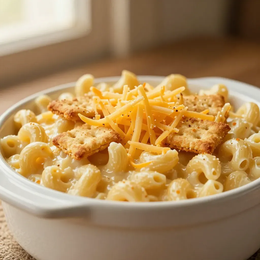 Homemade Mac and Cheese with Ritz Crackers