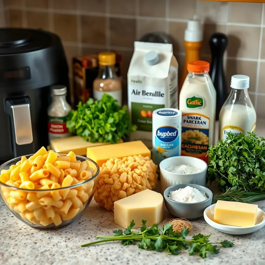 Ingredients for the Best Air Fryer Mac and Cheese