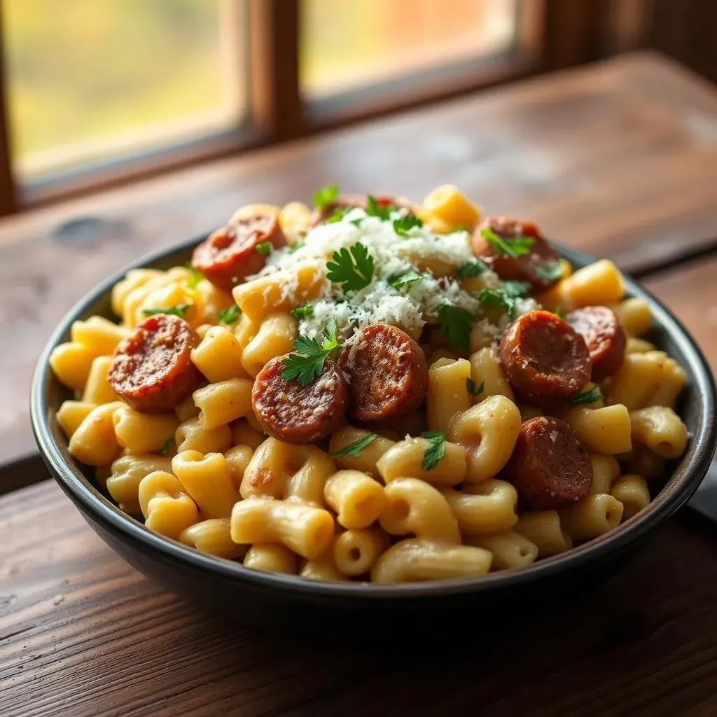 Keto Mac and Cheese with Sausage Recipe