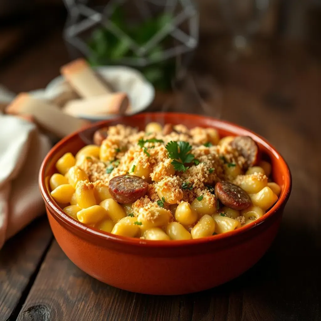 Making Delicious OnePot Mac and Cheese with Sausage