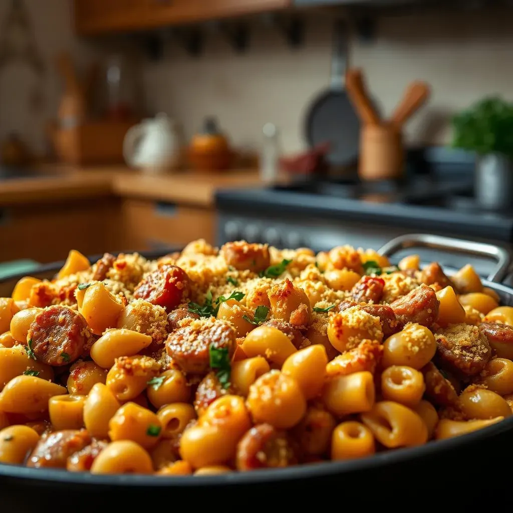 Making Your Own Casserole Mac and Cheese with Sausage