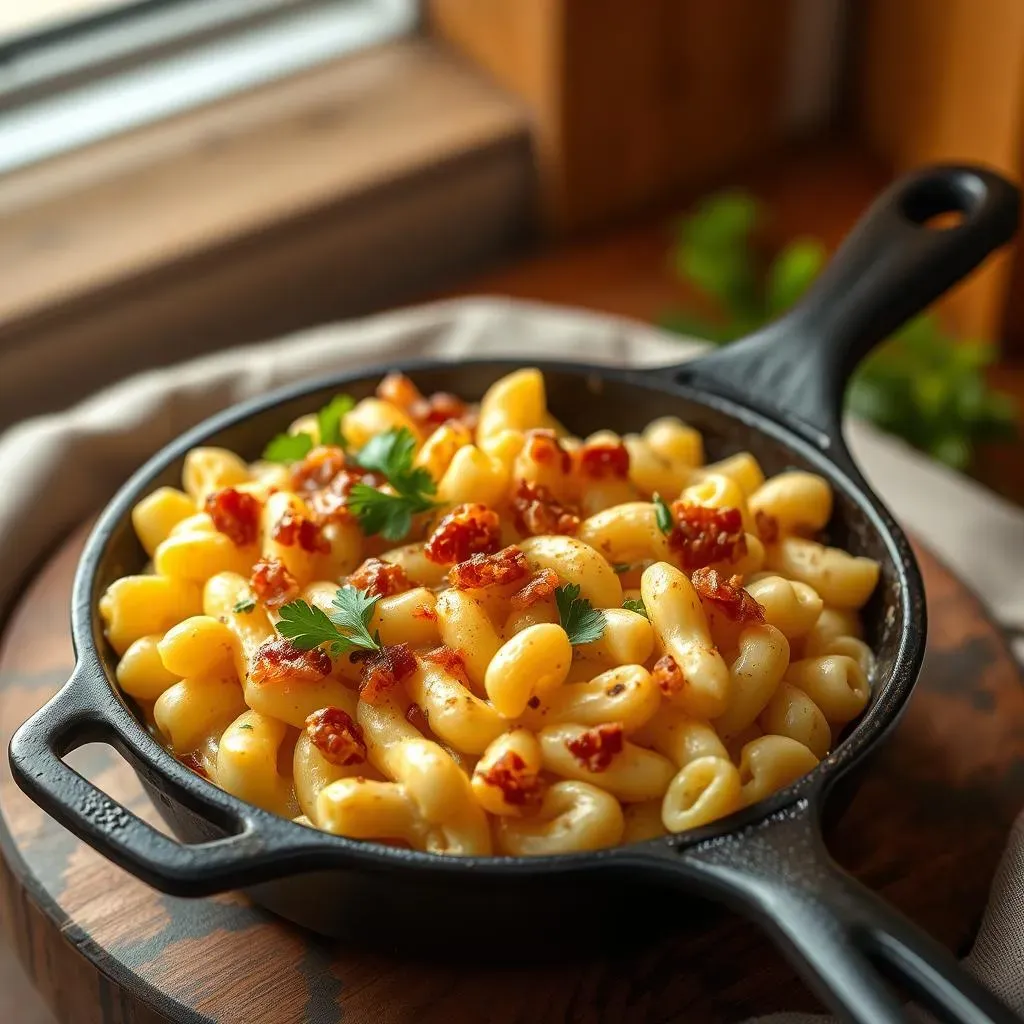 Serving and Styling Your Gourmet Mac & Cheese with Pancetta Masterpiece