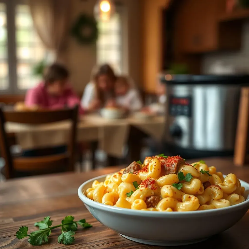 Ultimate Slow Cooker Mac and Cheese with Sausage