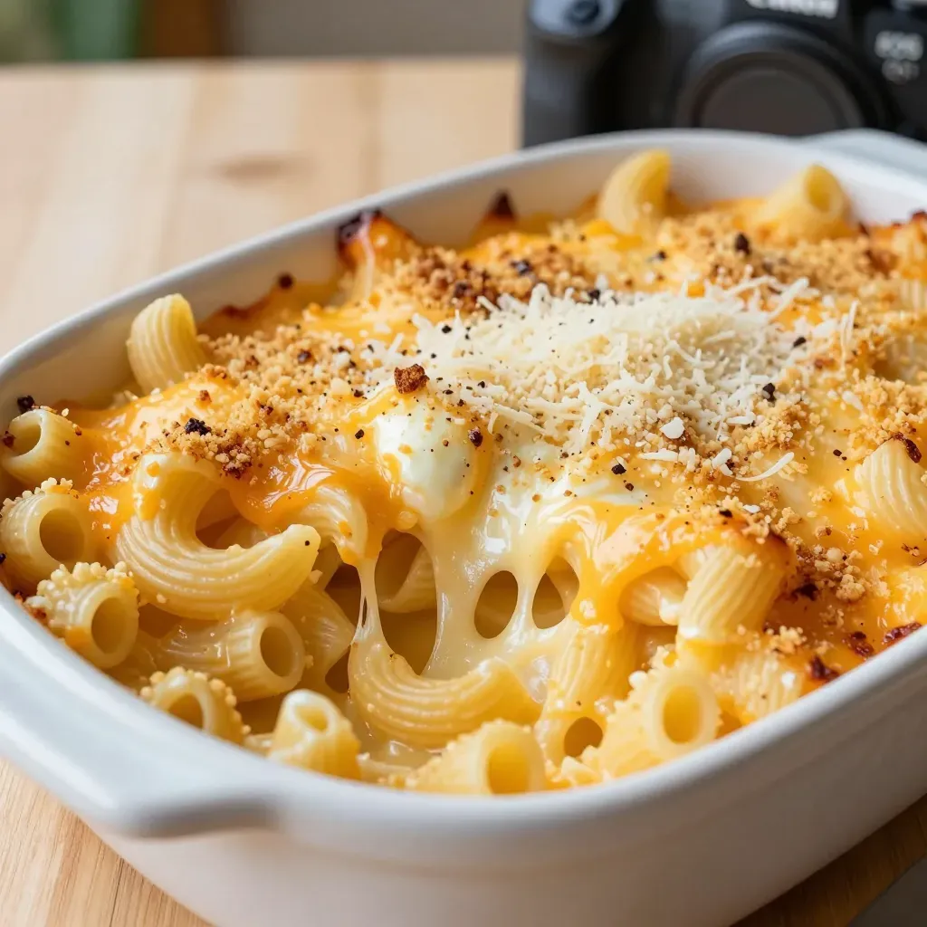 Three Cheese Mac and Cheese Recipe - Creamy Baked &amp; Stovetop