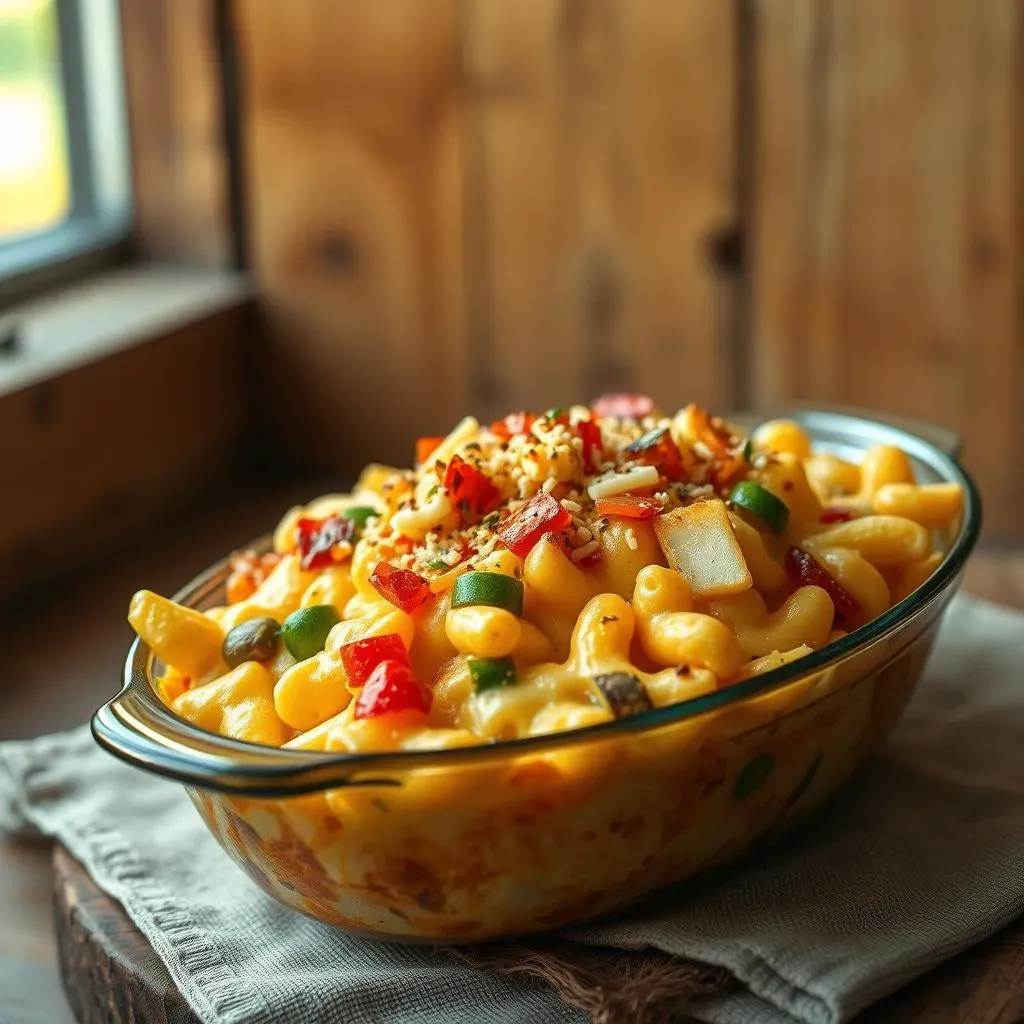 Variations of Casserole Mac and Cheese with Vegetables