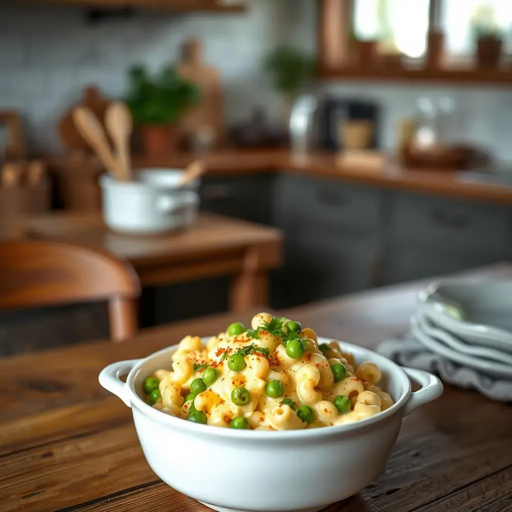 Ultimate Vegan Mac and Cheese with Peas